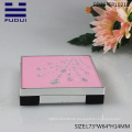 2015 new design lovely square pressed compact powder case/eyeshadow case with shiny crystal